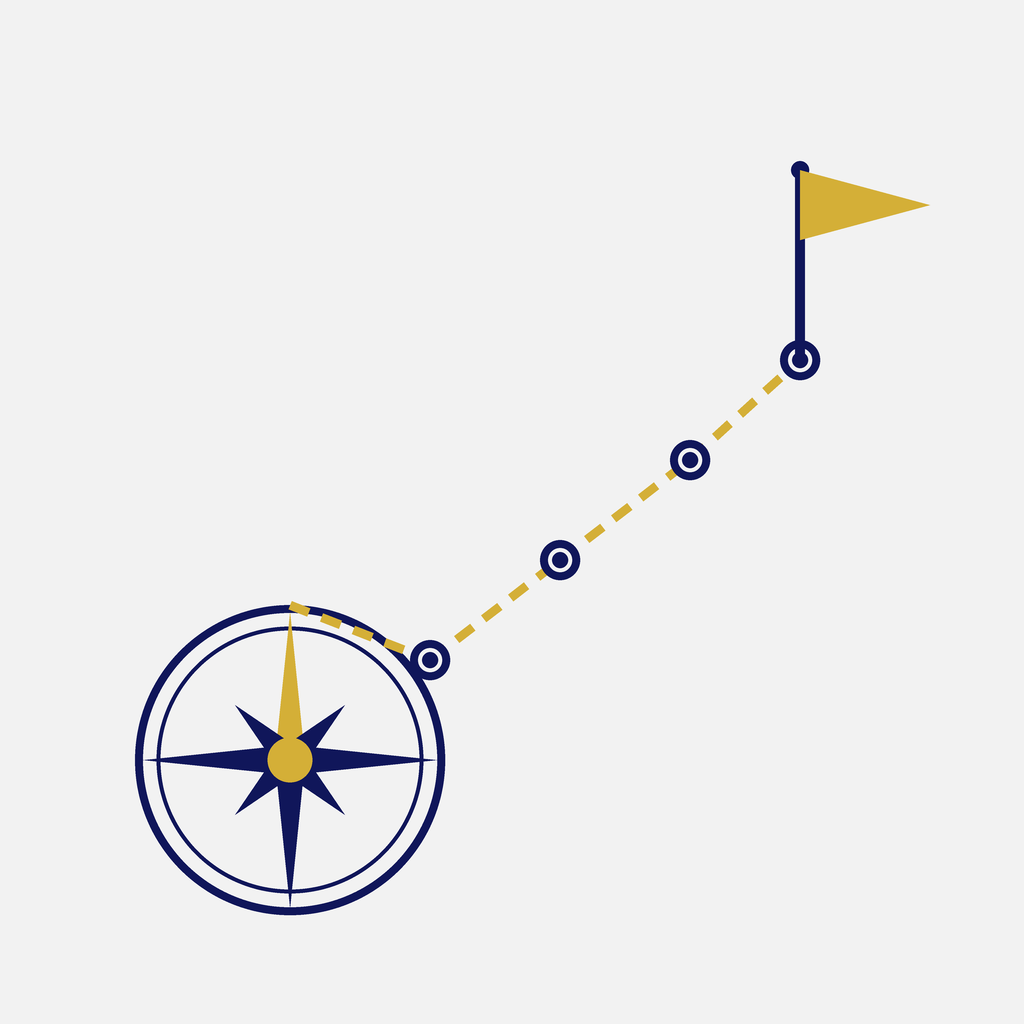 Infographic representing strategic planning and roadmap development